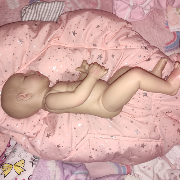 Reborn Baby Doll with Pink Accessories - Picture 3 of 12